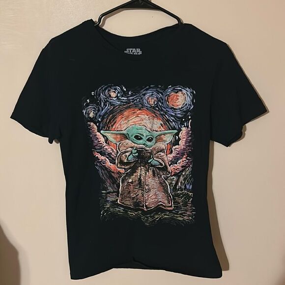 Star Wars baby Yoda Van Gogh tshirt - Picture 1 of 4